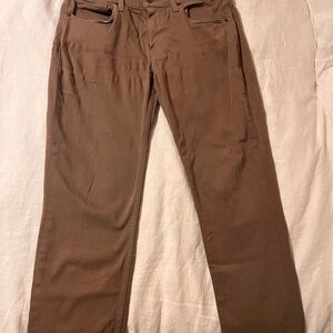 PAIGE Tan Casual Trousers